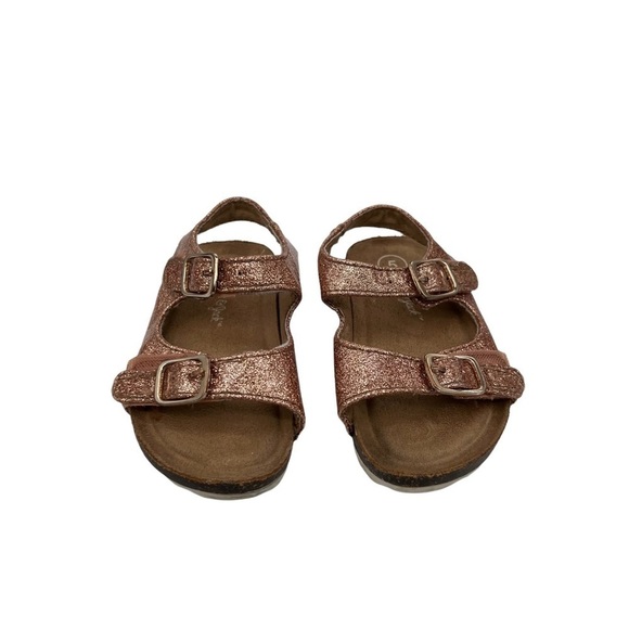 Cat & Jack Rose Gold Ankle Strap Sandals Size 5 Toddler Girl's - Picture 2 of 8